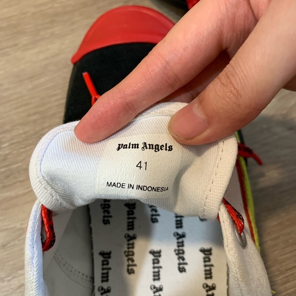 Palm Angels Multicolor Flames Low Top Sneakers 41 - Picture 13 of 14
